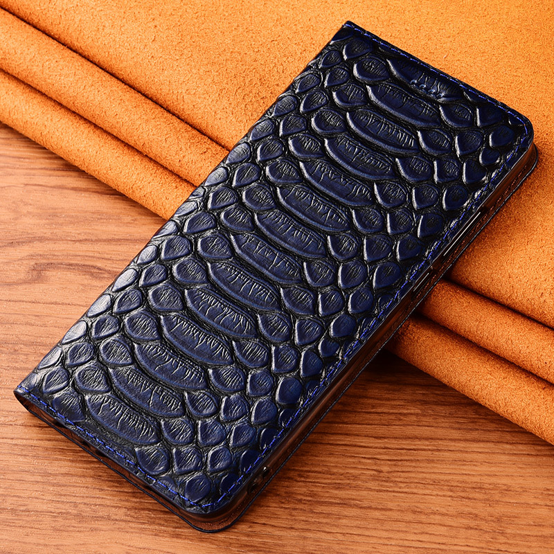 Picture of For Samsung A25 5G Phone Case Samsung A15 Genuine Leather Samsung A05 Flip Cover A05S Drop-resistant Protective Case Python
