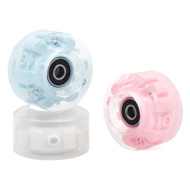 High Flash Six-light Double Row Roller Skate Luminous Wheel Four-wheel Roller Skate Flash Wheel Skating Rink Indoor Outdoor Wheels