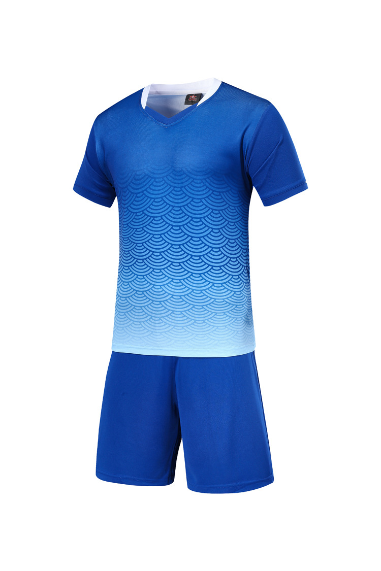Picture of Factory direct supply sweat absorbent breathable adult children's football clothes suit wholesale in stock short sleeve football clothes can be printed
