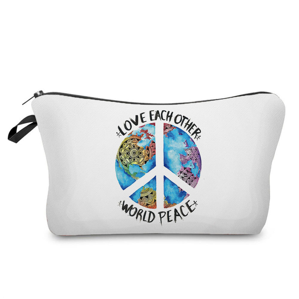 Picture of Factory Direct geometric printing cosmetic bag simple pattern wash bag portable travel cosmetics storage bag
