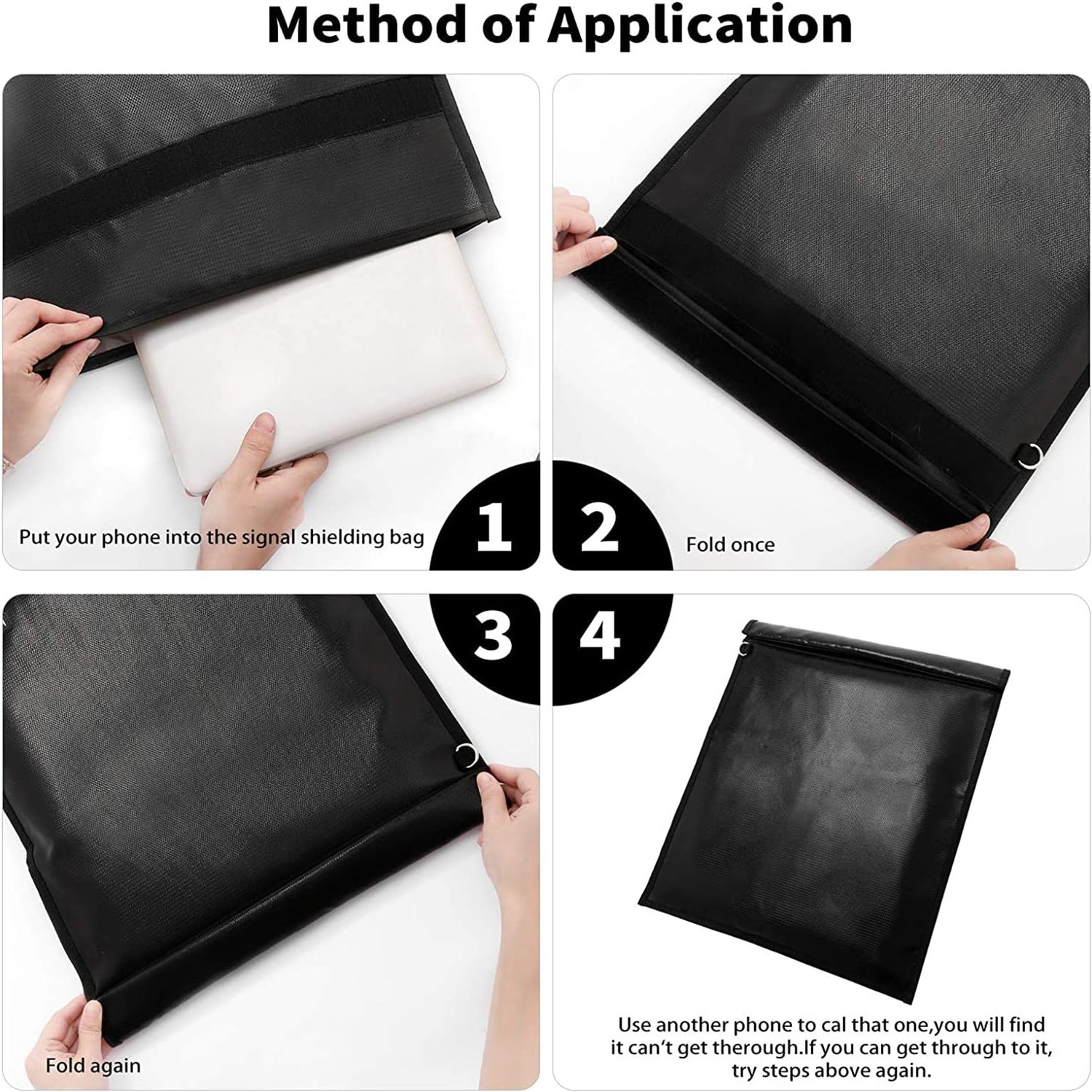 Picture of New Three-piece RFID Laptop Tablet Faraday Cage Key Protector Fireproof Waterproof Shielding Bag