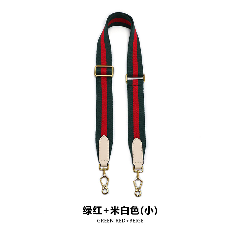 Picture of Suitable for G-Chi Adjustable 3.8CM Canvas Ribbon F-46 Shoulder Crossbody Green Red Bag Belt Single Buy Replacement Shoulder Belt