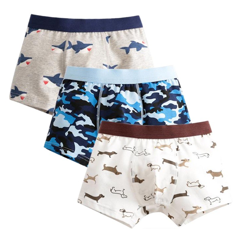 Summer cotton baby boxer shorts children's cartoon large children's boxer bottoms antibacterial boy underwear wholesale