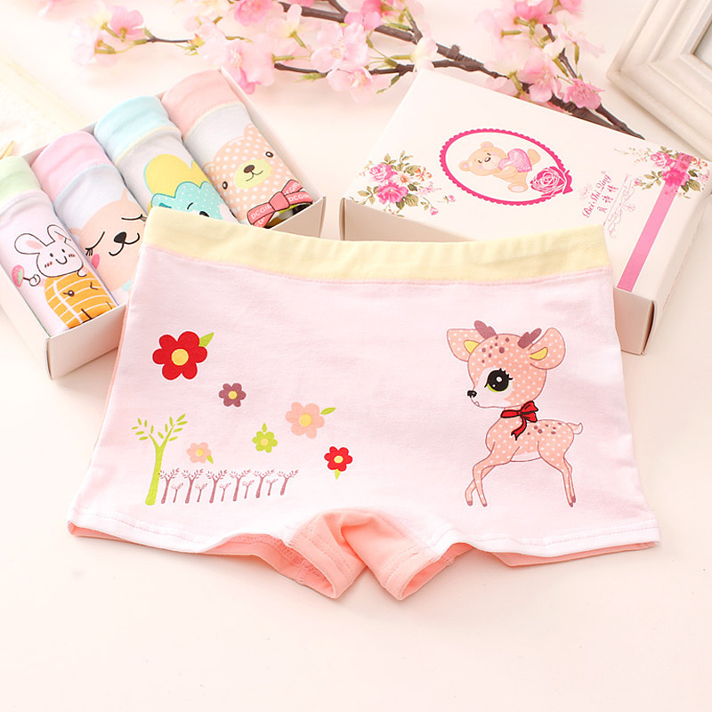 Picture of Children's underwear girls children boxer underwear small and medium-sized children's female baby underwear shuttle cotton underwear a generation of hair