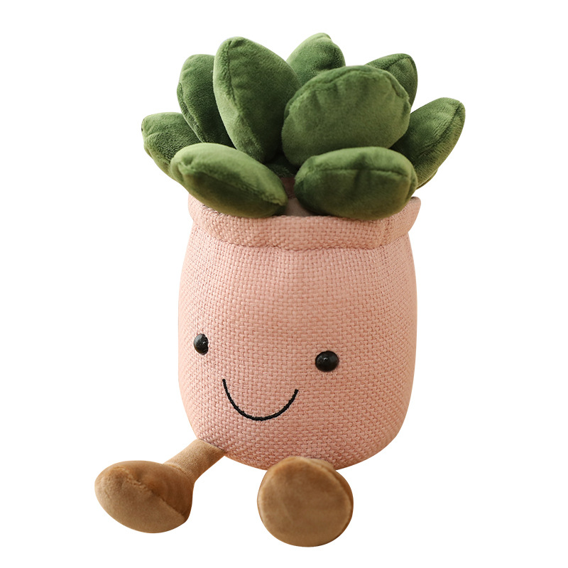Picture of Mushroom Fleshy Tulip Green Plant Potted Plant Ornaments Cloth Doll Amazon Plush Toy Doll Cross Border Doll