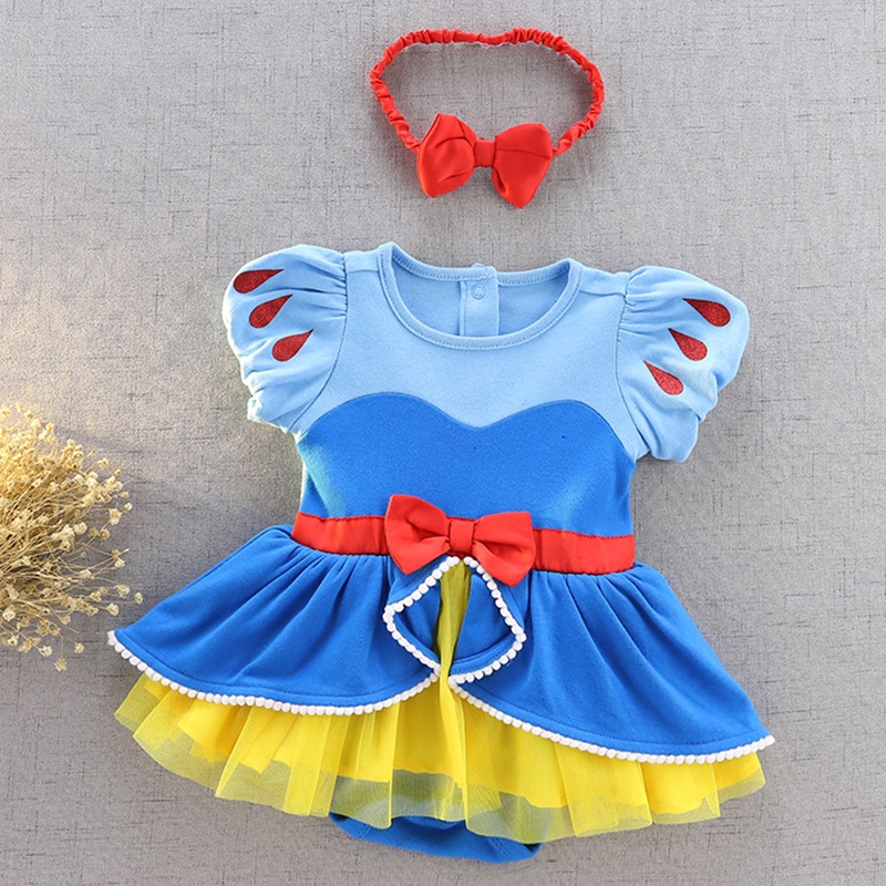 Picture of Halloween Children's Clothing, Short-Sleeved Pullover, Baby Baby Princess Jumpsuit, Princess Style Dress