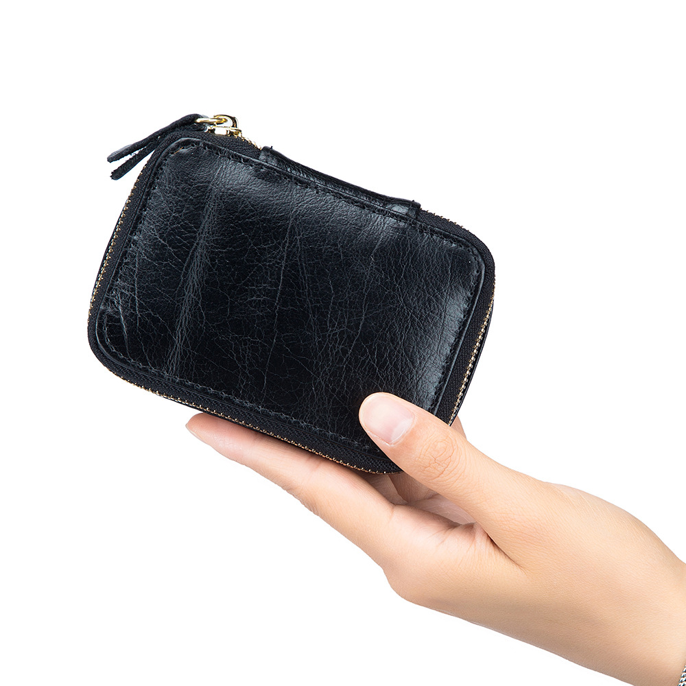 Picture of Wholesale mini leather mouth red envelope cowhide cosmetic bag data line earphone bag women's jewelry box coin bag hand