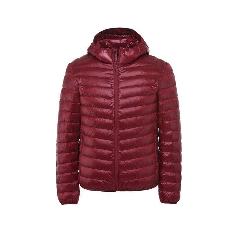 Picture of Lightweight Light Down Cotton-padded Coat Men's Short Hooded Vertical Collar Plus Large Size Middle-aged and Elderly Light Spring Clothes