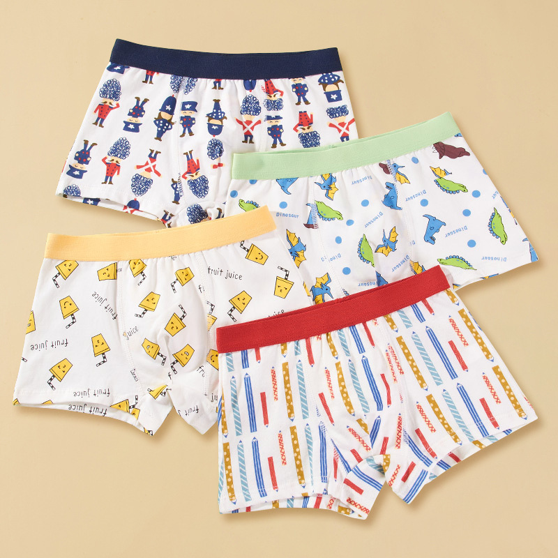Picture of Cross-border wholesale foreign trade children's underwear primary and secondary school students boxer combed cotton boys underwear a generation of postage