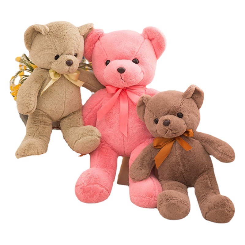 Creative plush toy color bow tie ten color teddy bear doll cute Valentine's Day gift girlfriends birthday gift