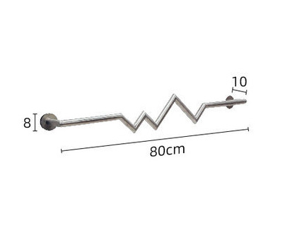 Picture of Stainless Steel Positive Hanging Display Rod Children's Clothing Store Display Rack Wall Hanging One-word Shelf Point Hanging Clothing Store Hanging Hangers