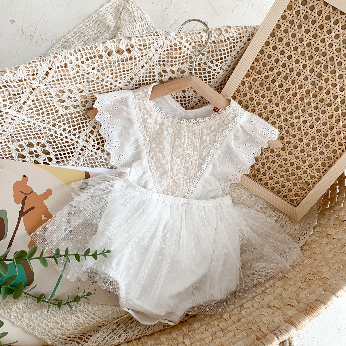 Picture of Ins Summer Korean Style Baby Girl Baby Lace Floral Princess Birthday Fashionable Dress Kidsren Baby Skirt