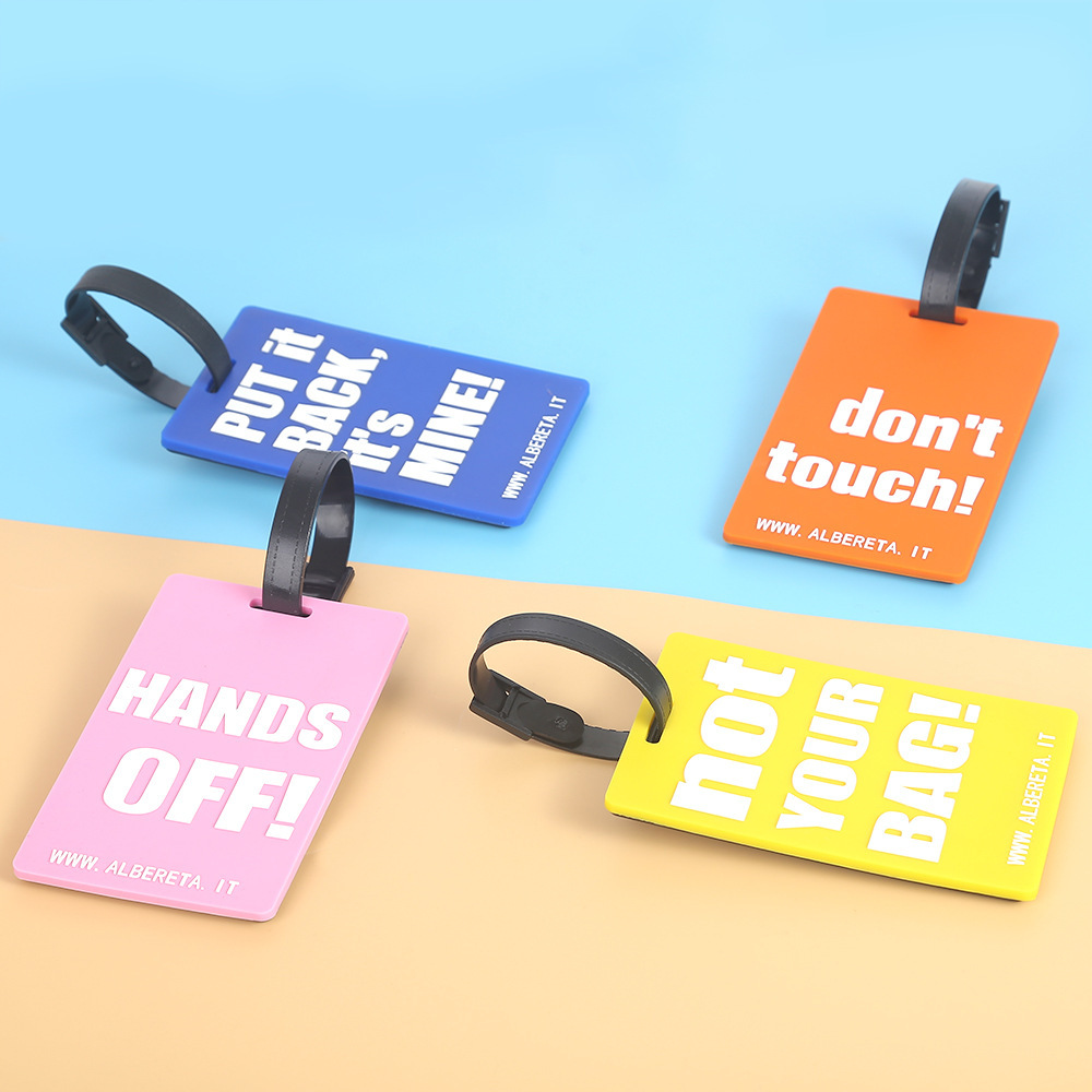 Picture of Amazon's New Cartoon Pvc Luggage Tag Bag Pendant Creative Card Holder Travel Suitcase Backpack Name Tag Wholesale