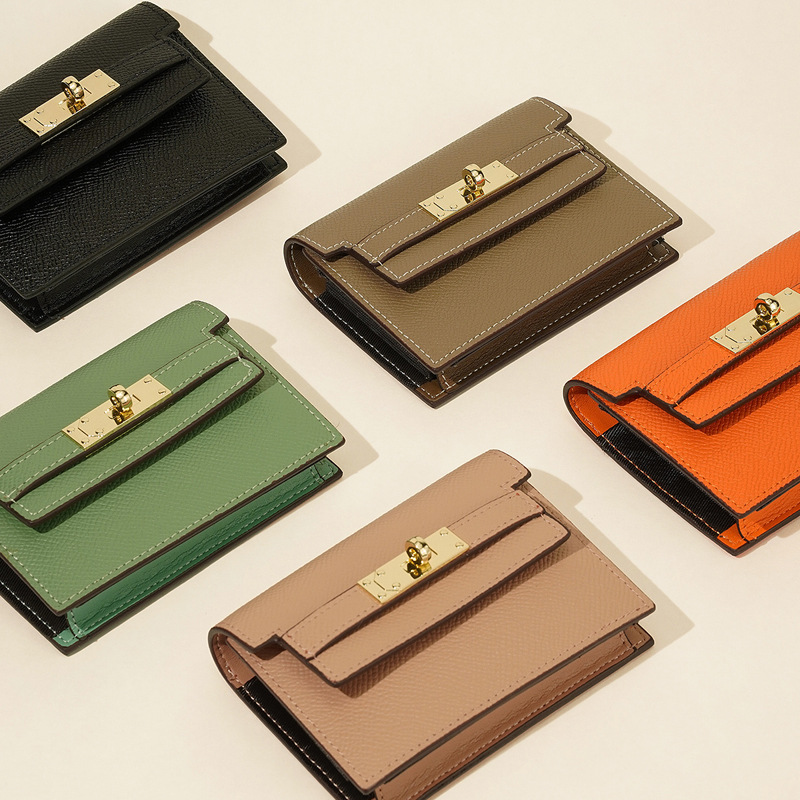Women's Card Holder High-End Genuine Leather Card Holder 2025 New Compact Large Capacity Multi-Card Slot Wallet Driver's License Card Holder