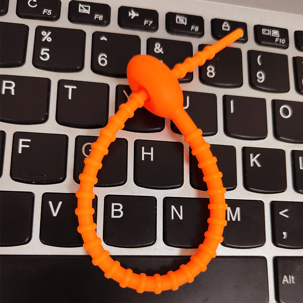 Picture of 180mm color silicone cable tie jewelry pendant stationery multifunctional lanyard data cable storage finishing winder