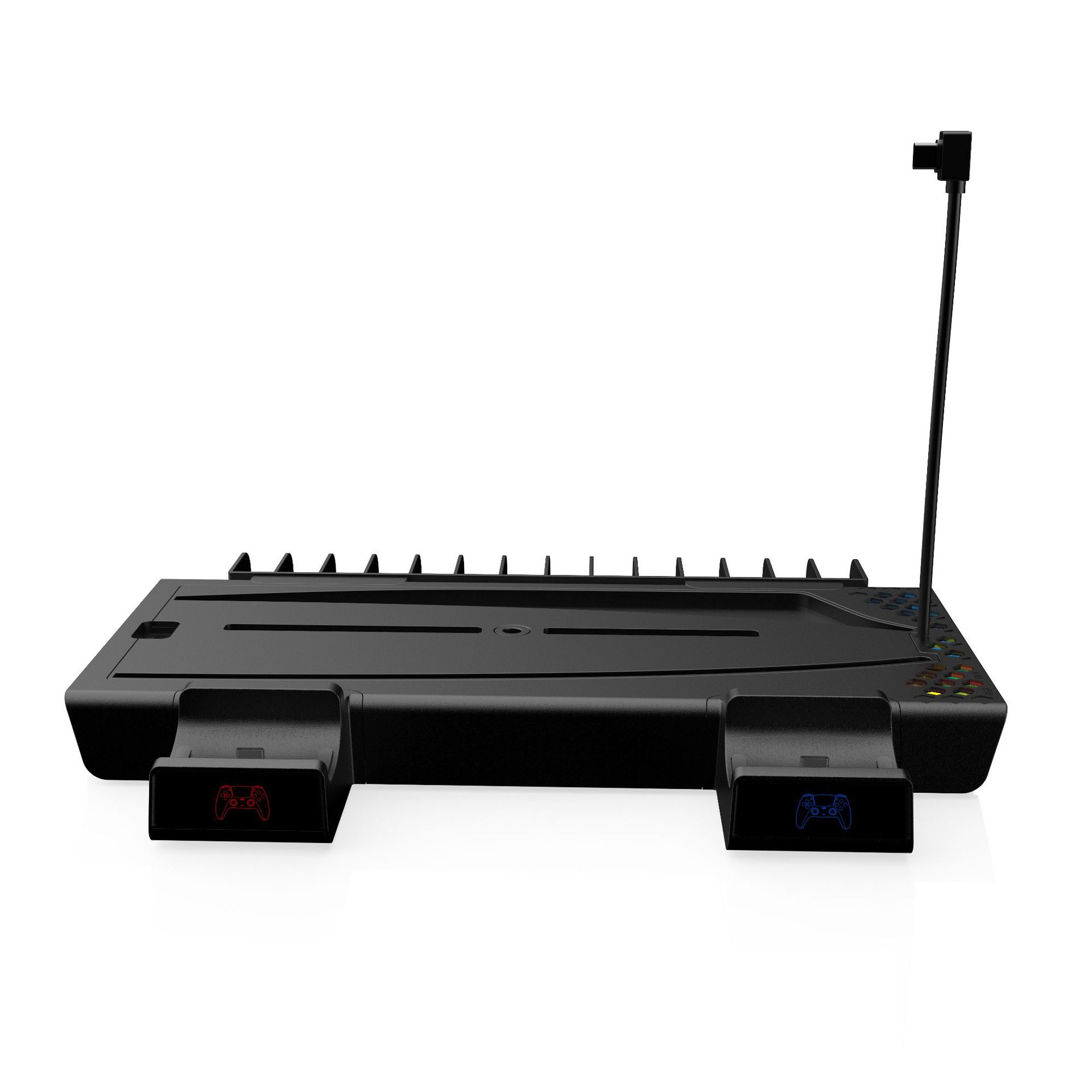 Picture of PS5Slim multi-function bracket base PS5 handle double-seat charger with earphone storage rack bracket accessories DZ505