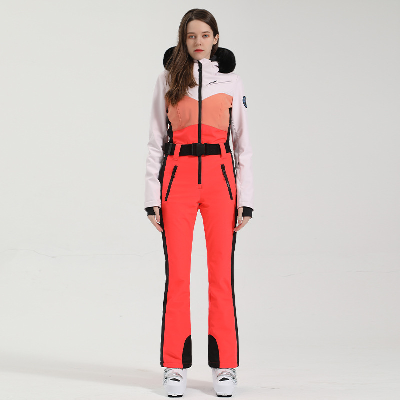Picture of Professional Double-board Windproof Cross-border Ski Suit Women's Thickened Warm Waterproof Slim-fit Outdoor Ski Suit Women's suit