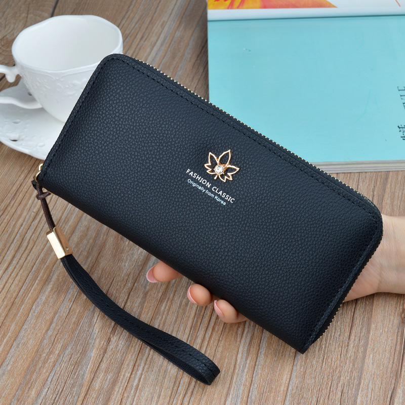 Picture of New Women's Wallet Women's Long Zipper Clutch Bag Women's Fashionable Simple Large Capacity Litchi Pattern Wallet Phone Bag