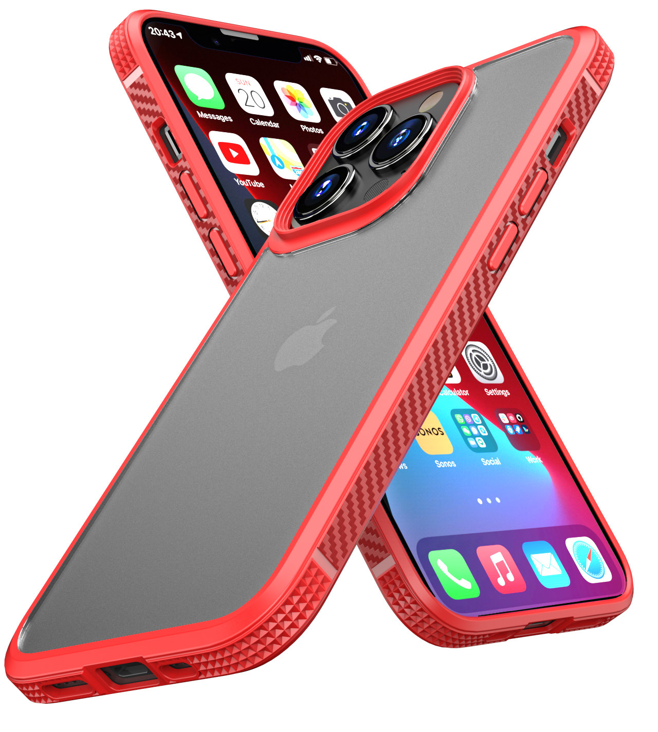 Picture of For Apple 13 mobile phone case new anti-drop iPhone13promax protective case zipper matte translucent