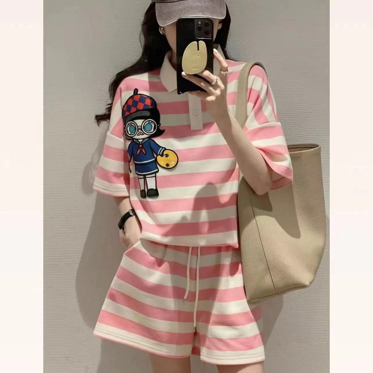 Girls Summer Suit 2025 New Thin Style Polo Collar Quick-Drying Basketball Uniform Summer Casual Two-Piece Set
