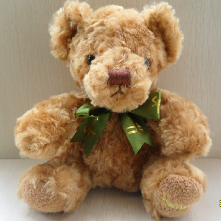 Small Recording Ribbon Meng Bear Short Plush Toy Embossed Curly Teddy Bear Doll