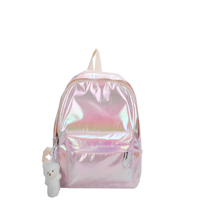 Picture of Summer New Laser Cartoon Couple Backpack Campus Simple Fashion High School Student Schoolbag Without Pendant