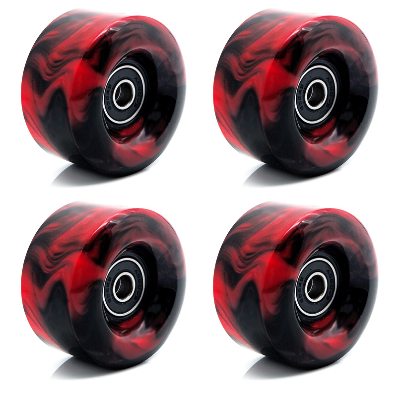 Picture of Double Row Roller Skates 5832 Mixed Color Wheel Two-Color Pu Non-Luminous Wheel Four-Wheel Roller Skates 82A High Elastic Wheel
