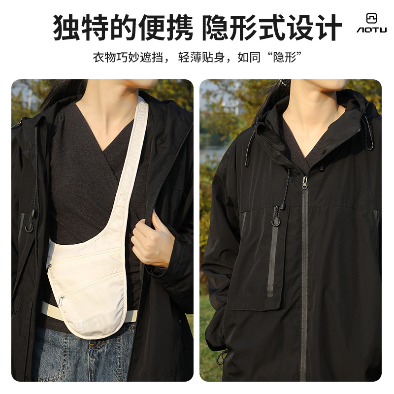 Invisible Carry-on Underarm Anti-theft Crossbody Bag Anti-theft Waist Bag close-fitting European documents for traveling abroad Wallet