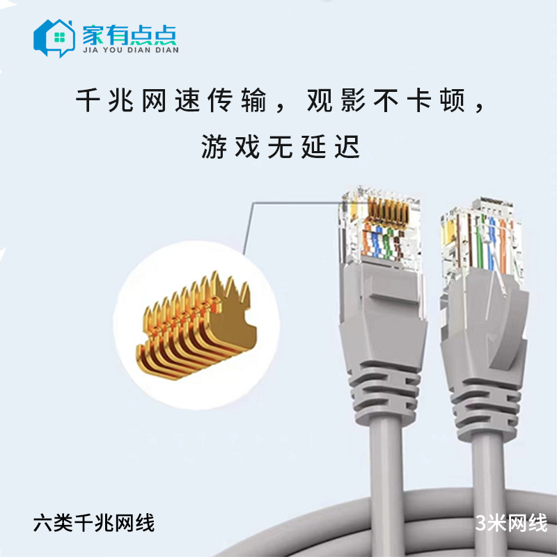Picture of Home Has Diandian Cat6 Gigabit Network Cable 1/2/3/5/10/15/ 20m Price Finished Network Cable