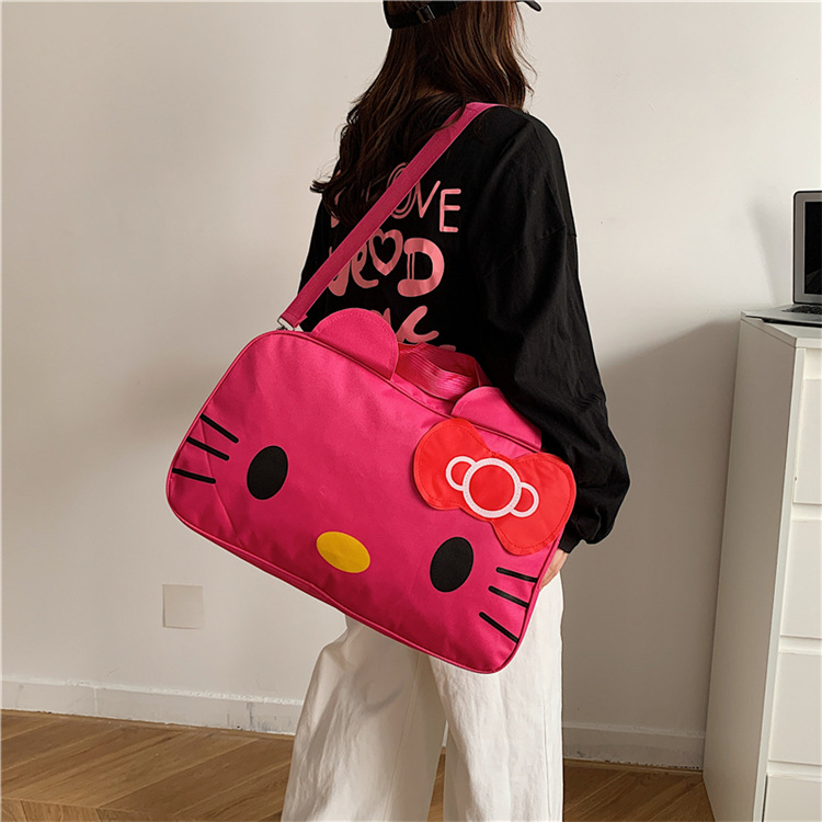 Picture of Wholesale Fashion Cat Large Capacity Student Travel Bag Waterproof Large Capacity Cute Girl KT Duffel Bag Women's Portable