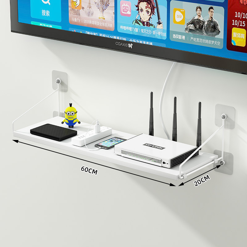 Picture of Cross-Border Wholesale Router Storage Rack for Tv Set-Top Boxes, Wall-Mounted Wifi Storage Rack Without Drilling