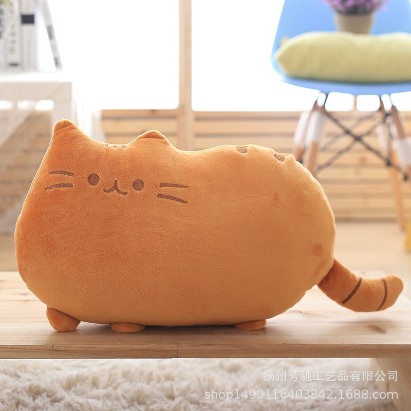 Picture of Hot selling cartoon biscuits Cat plush toy pillow company LOGO