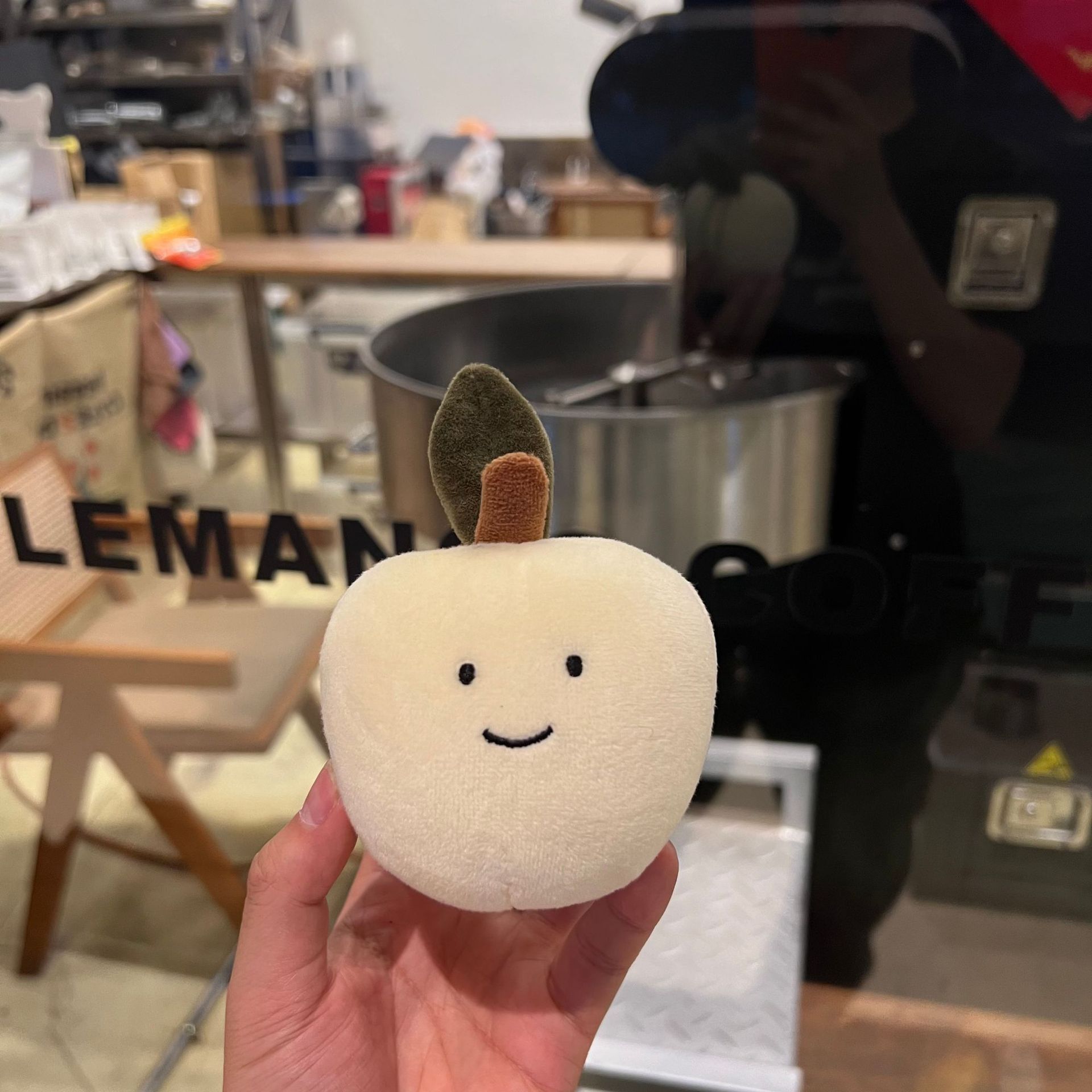 Picture of British Jellycat Delicious Fun Green Apple Plush Toy Doll Bag Pendant Keychain Grab Doll