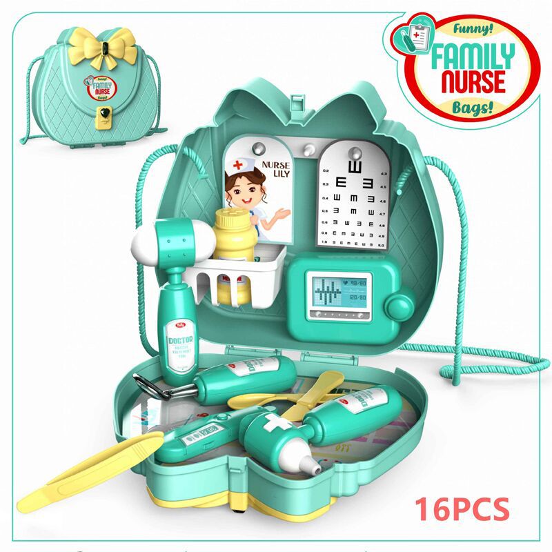 Picture of Cross-Border Girls' One-Shoulder Fashionable Small Bag Play House Toy Girl's Simulation Makeup Medicine Box Set Children's Day Gift