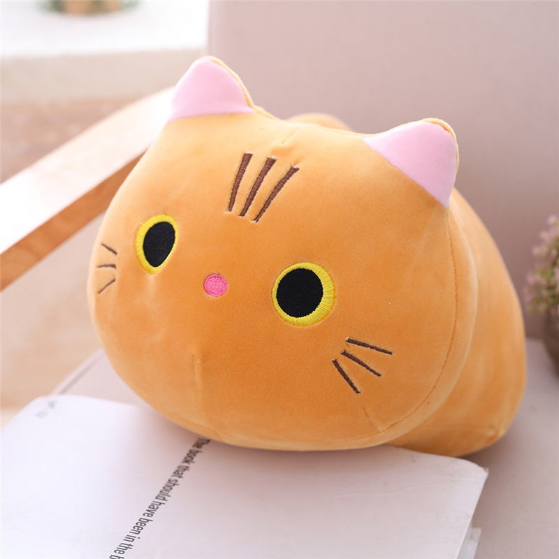 Picture of Soft Animal Pillow, Cute Cat Cylindrical Long Pillow, Bedside Single and Double Pillow, Nap Pillow, Office Cushion