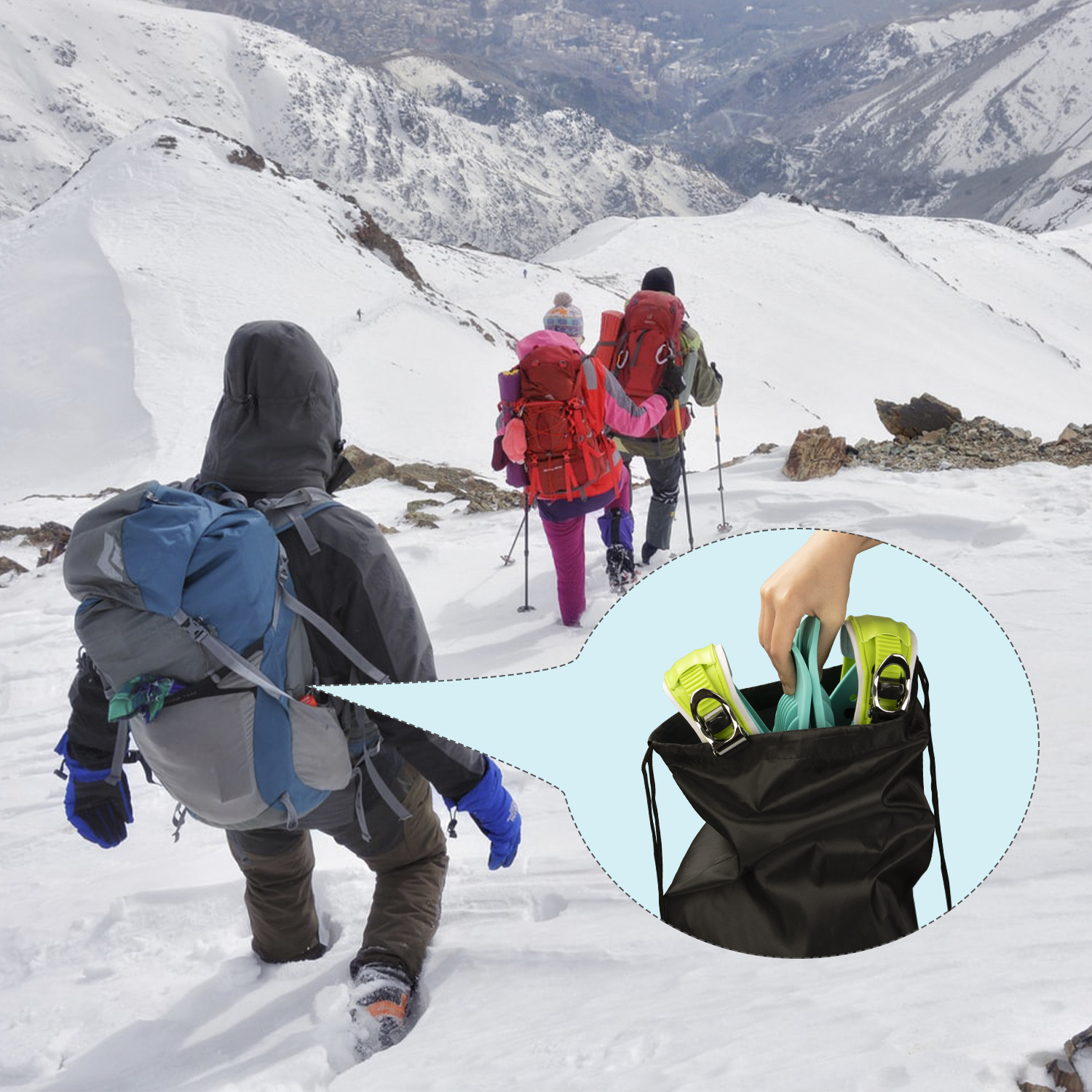 Picture of Ski Shoes Kidsren's Ski Shoes Miniskiskates Mini Outdoor Sports Snowboard Sled Playing in the Snow