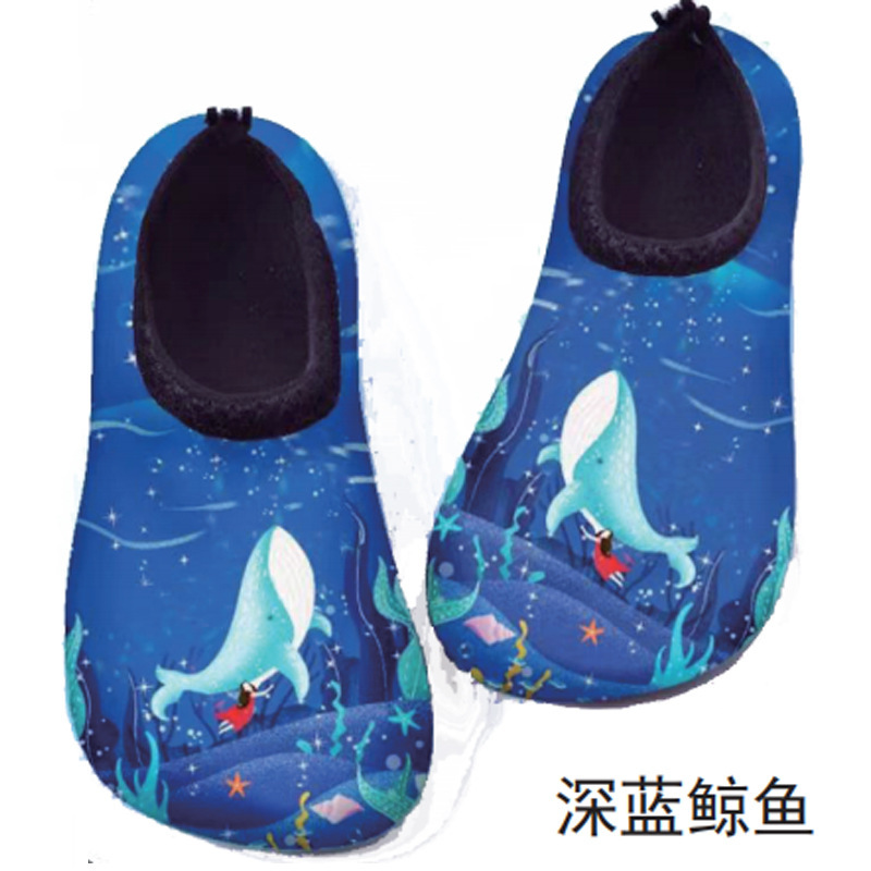 Picture of Cartoon Children's Beach Shoes Hard Sole Wading Shoes Diving Equipment Snorkeling Shoes and Socks Barefoot Swimming Shoes Diving Socks Quick-drying