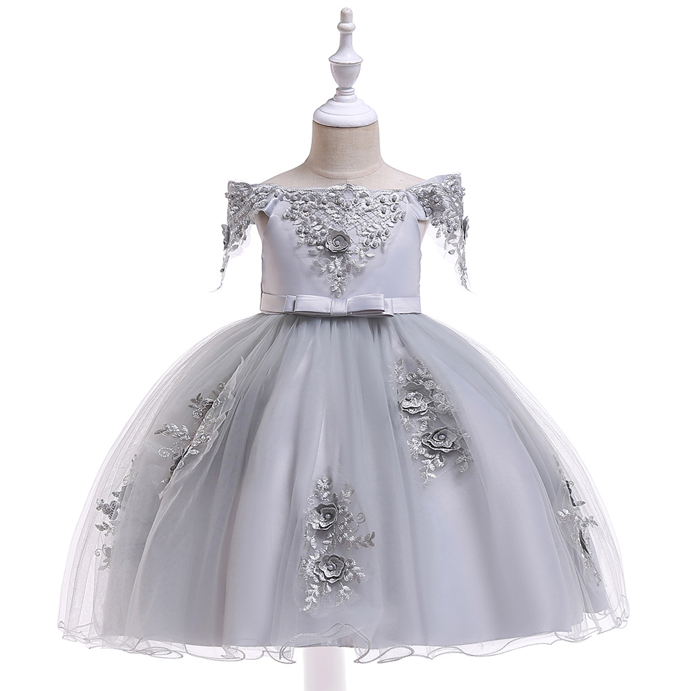 Picture of Factory Wholesale 2025 European and American New Mesh Host Catwalk Performance Princess Dress Flower Girl Girl Dress