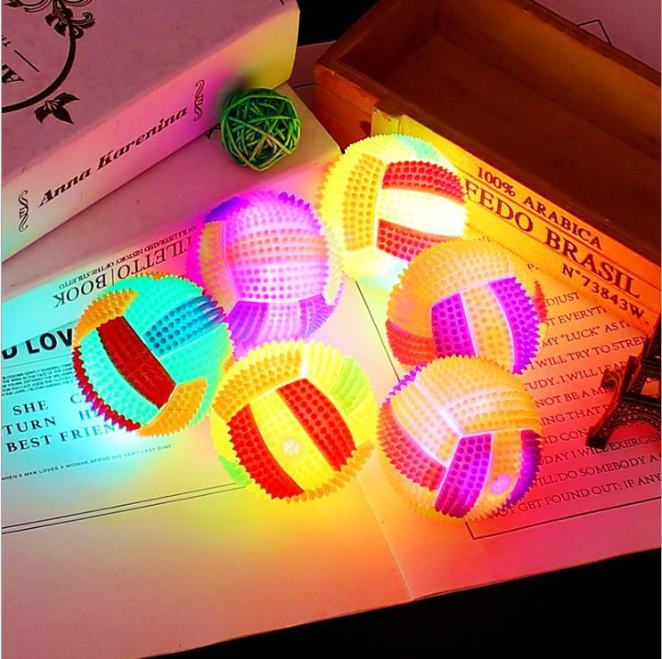 Picture of New Luminous Volleyball Bouncy Ball Massage Ball Luminous Football with Whistle Thorn Ball Luminous Street Stall Supply