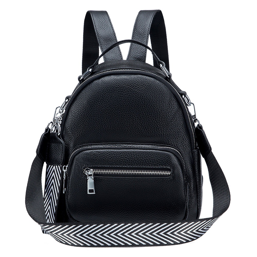 Backpack Women's Genuine Leather Soft Leather New Large Capacity Simple Fashion First Layer Cowhide Women's Travel Leisure Backpack