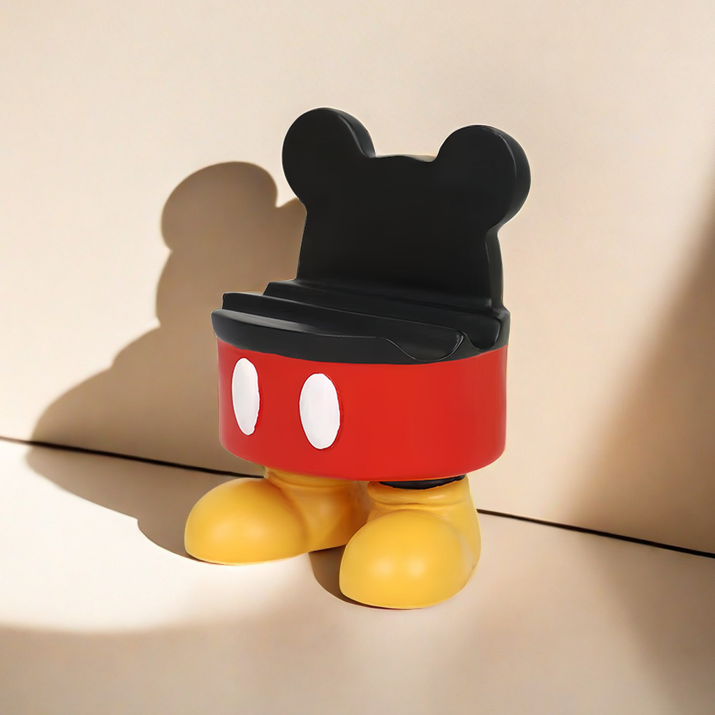 Picture of Cute Mickey Remote Control Storage Mobile Phone Holder Multi-Functional Storage Rack Resin Crafts Desktop Ornaments Decoration
