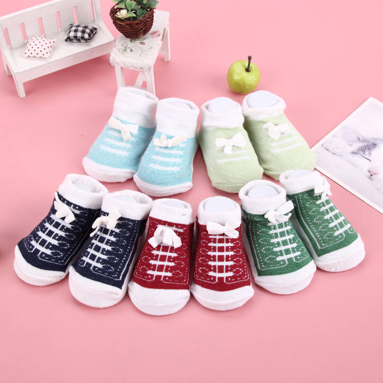 Amazon baby socks manufacturers supply fashion autumn and winter cute shoes breathable sweat-absorbent skin-friendly cotton socks wholesale