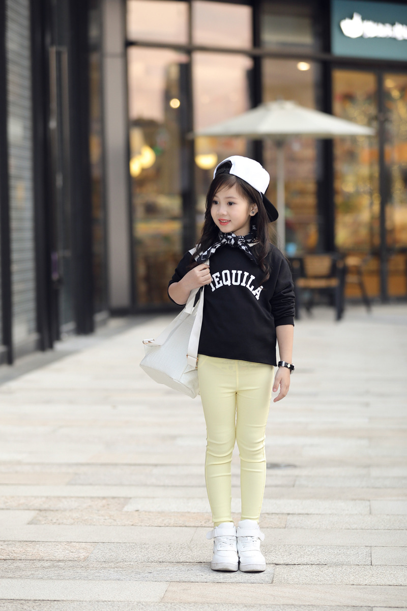Picture of Children's pencil pants spring and autumn thin Korean children's clothing girls candy color elastic leggings large and medium children's pants wholesale