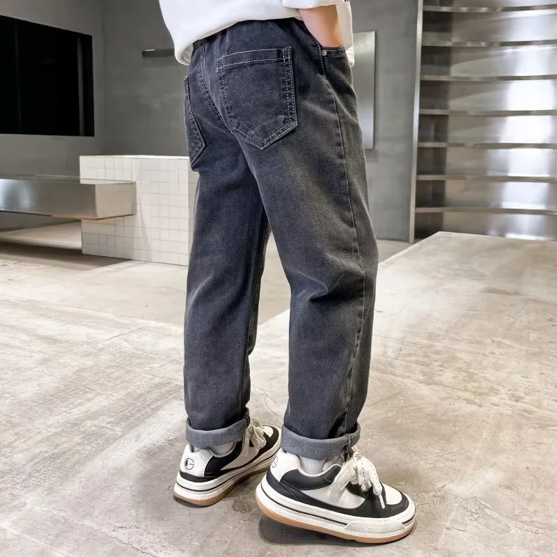 Picture of Boys' Jeans 2022 Spring and Autumn New Large Children's Pants Children's Loose Casual Handsome Boys' Trendy Long Pants