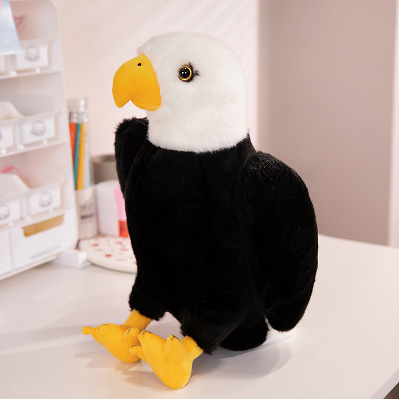 Picture of Simulation Owl Doll Cute Eagle Plush Doll Realistic Night Owl Night Owl Bald Eagle Doll Props