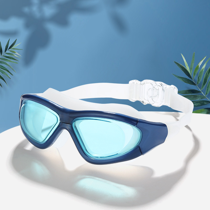 Picture of Qi Lang diving glasses waterproof anti-fog swimming goggles large frame adult unisex professional racing training swimming goggles