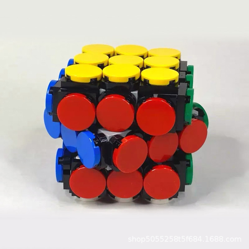 Picture of MOC Set Compatible with Lego Assembled Rubik's Cube Compression Decompression Intelligence Puzzle Adult Child Gift Activity Building Blocks