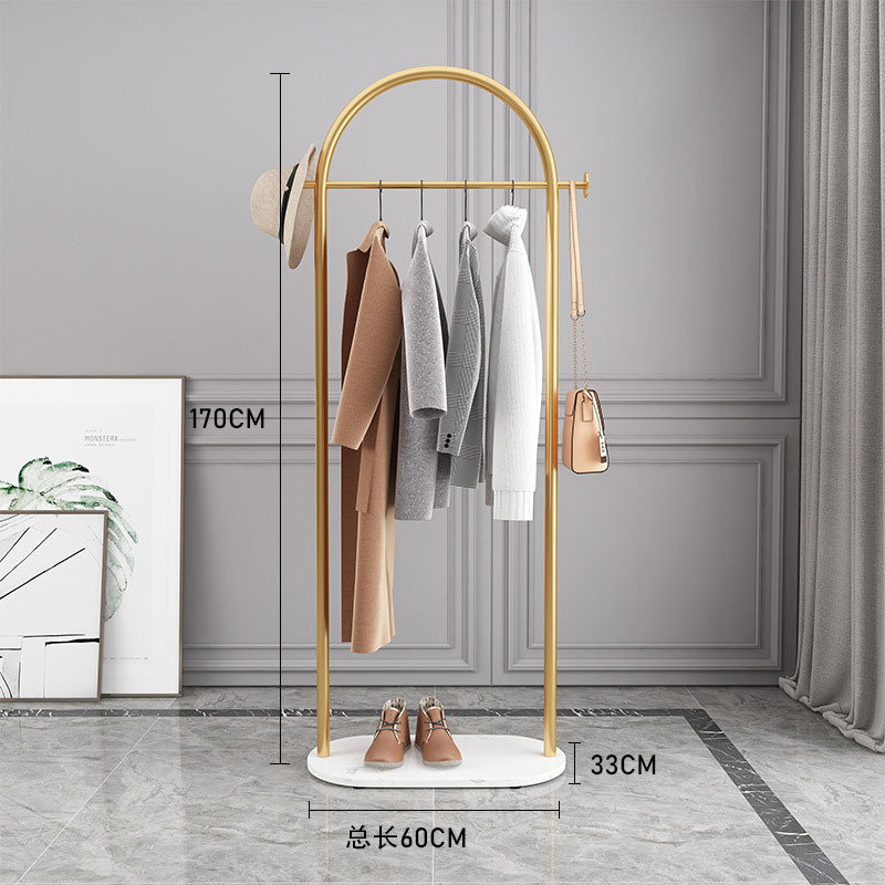 Picture of Nordic Light Luxury Coat Rack Floor Clothes Rack Home Clothes Rack Clothing Store Display Rack Bedroom Hanger Amazon Exclusive