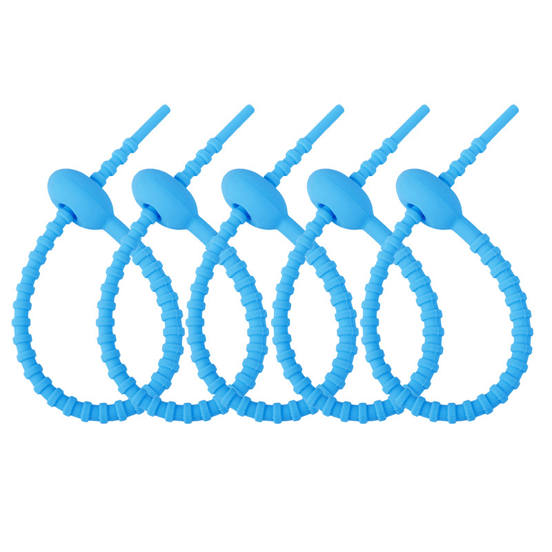 Picture of 180mm color silicone cable tie jewelry pendant stationery multifunctional lanyard data cable storage finishing winder