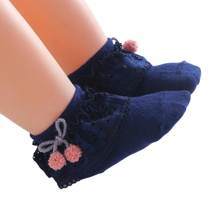 Cross-border new bow girls lace socks baby socks girls socks children's socks baby Korean children's socks